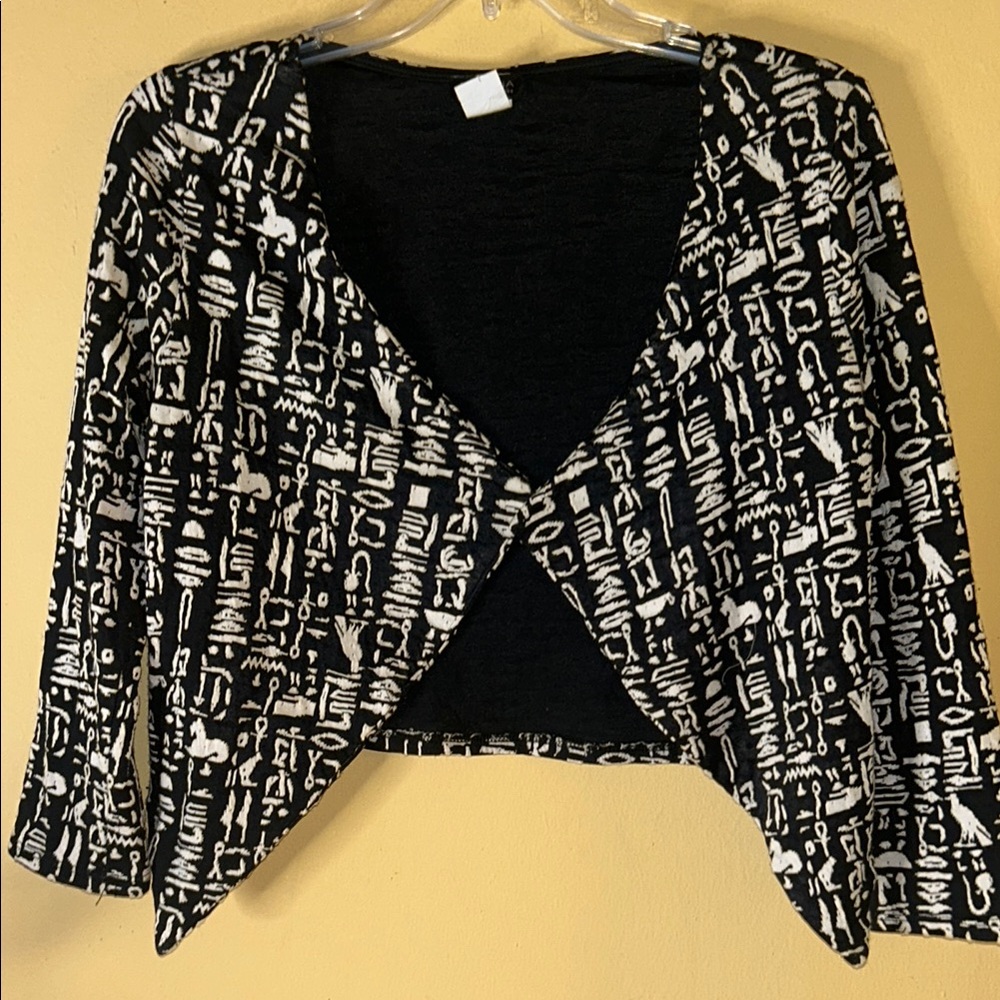 NEBLINA Black and White Patterned Women's Sweater